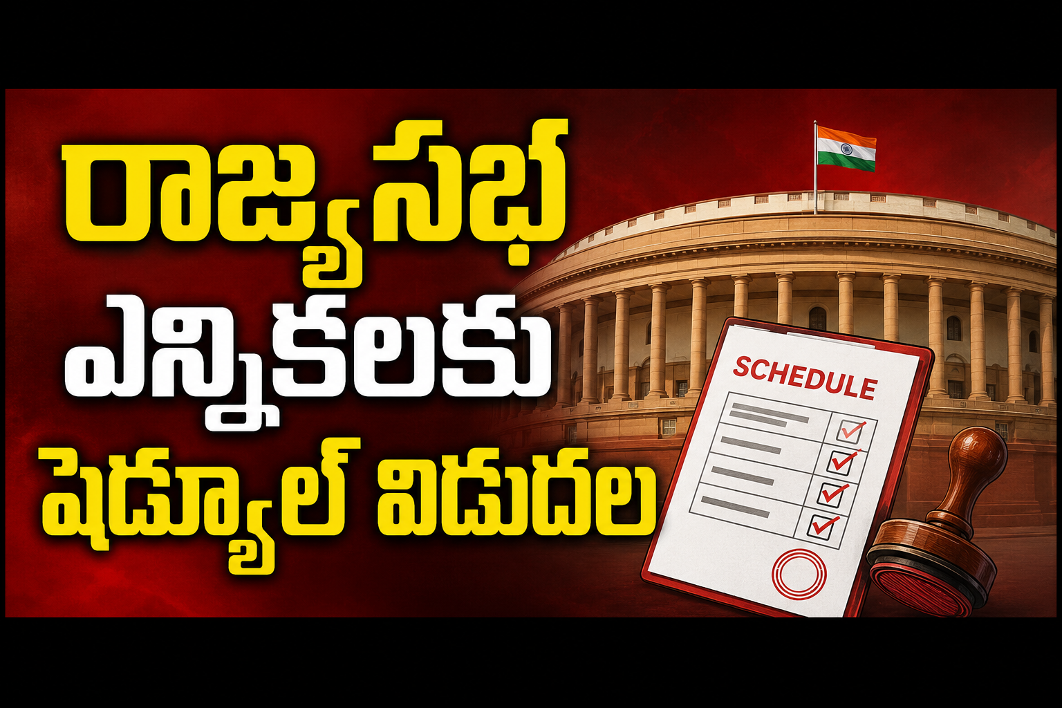రాజ్యసభ ఎన్నికల షెడ్యూల్ రిలీజ్