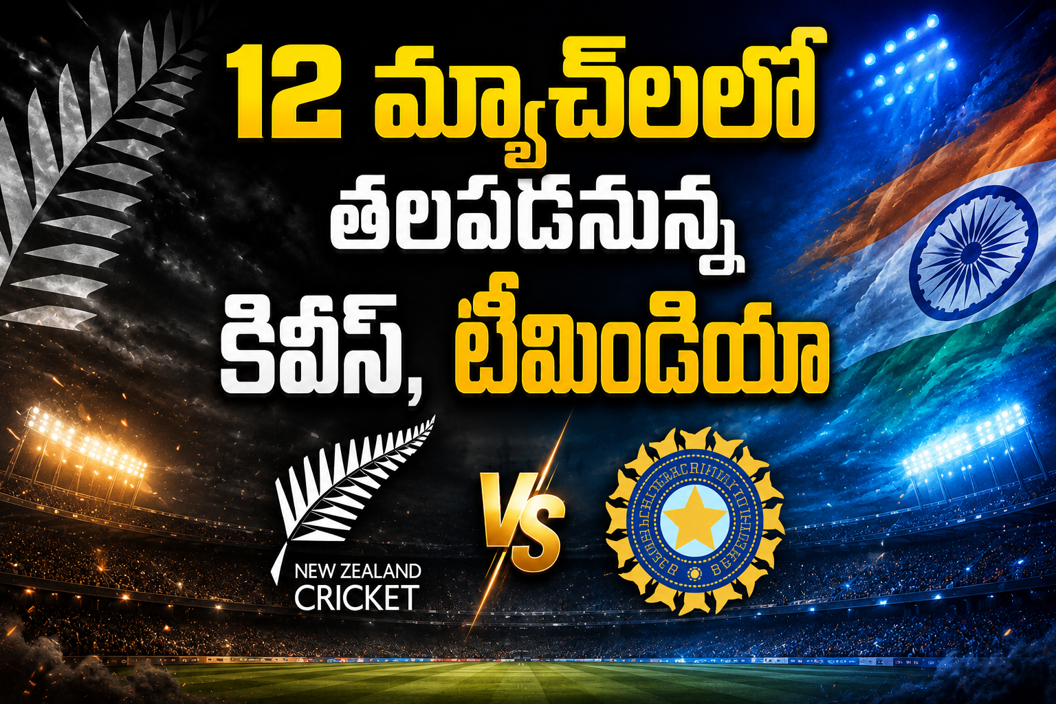 న్యూజిలాండ్‌ గడ్డపై మెగా సిరీస్.. 12 మ్యాచ్‌లలో తలపడనున్న కివీస్, టీమిండియా