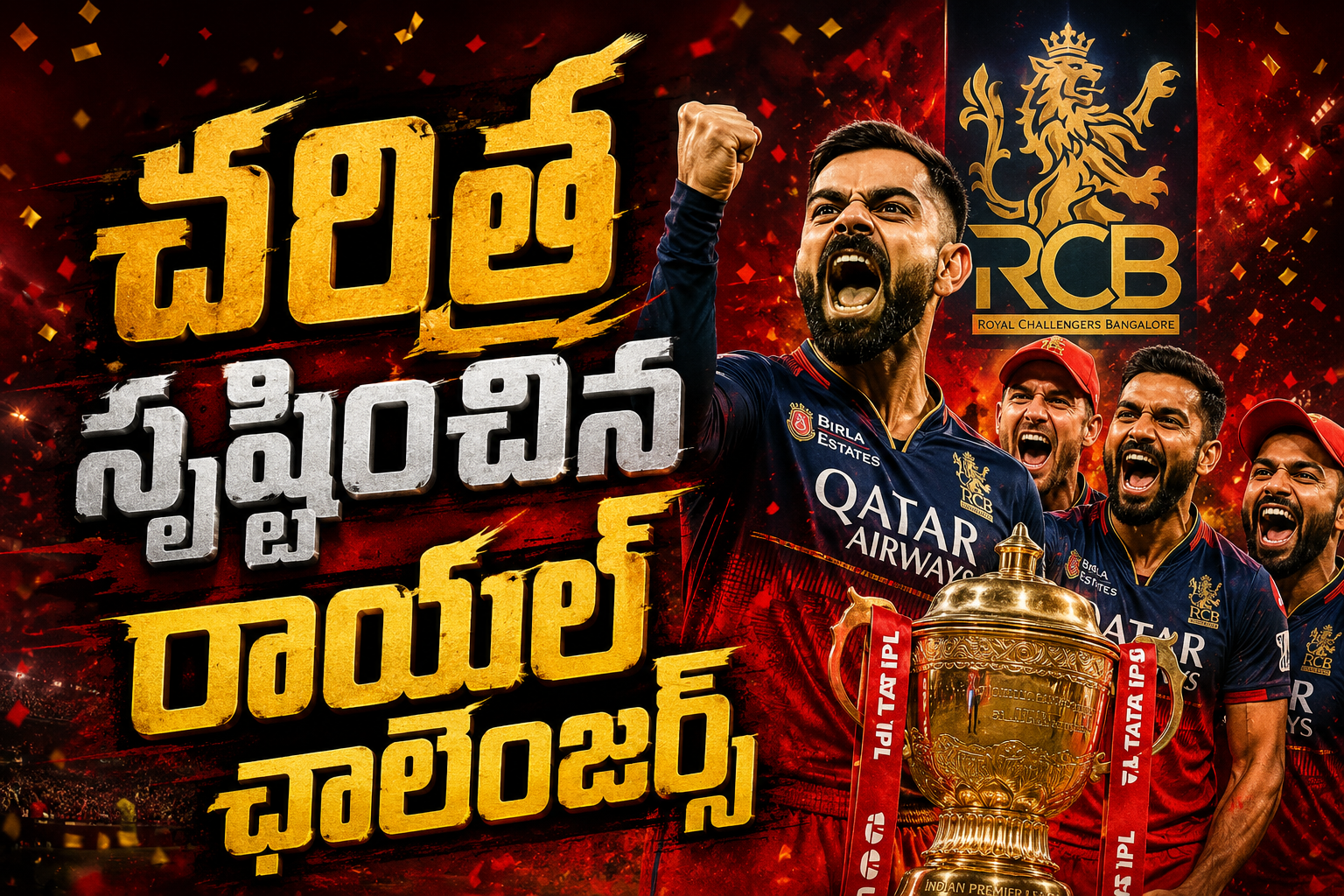 చరిత్ర సృష్టించిన రాయల్ ఛాలెంజర్స్.. అంబరాన్ని తాకుతున్న సంబరాలు