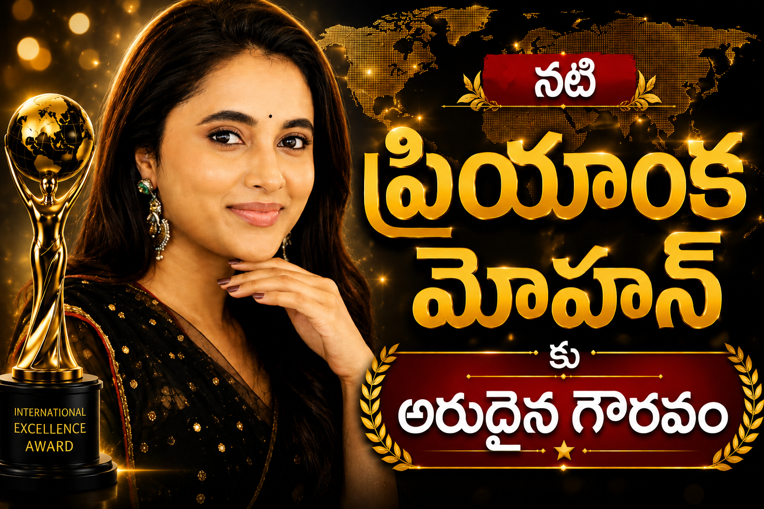 నటి ప్రియాంక అరుళ్ మోహన్‌కు అంతర్జాతీయ గౌరవం