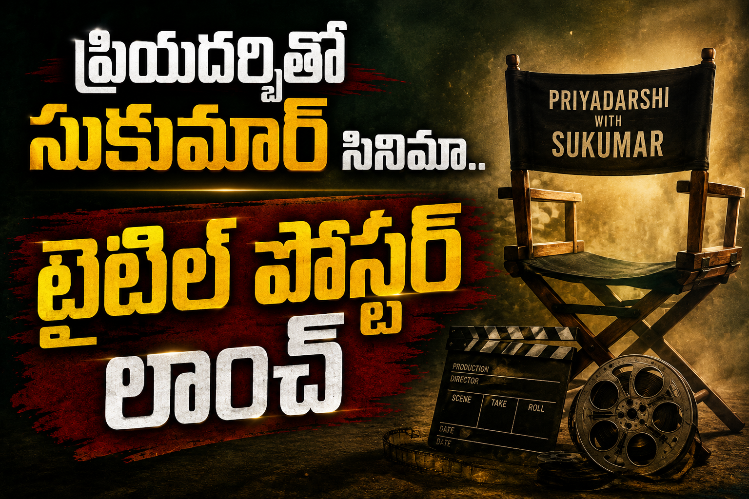 ప్రియదర్శితో సుకుమార్ సినిమా.. టైటిల్ పోస్టర్ లాంచ్